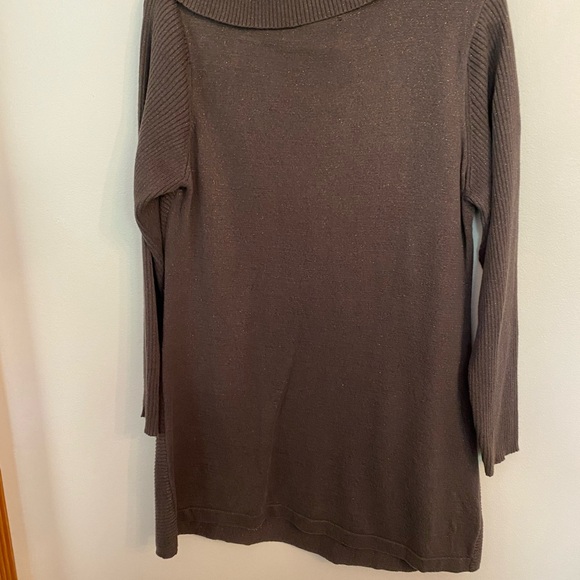 Alfani Shimmery Cowl Neck, Long Sleeve Tunic, Pullover Sweater, Size: L - Picture 8 of 9